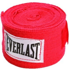 Everlast Hand Wraps For Boxing Gloves (Free Size, Red)
