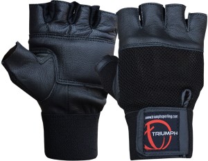Triumph Power Gym & Fitness Gloves (L, Black)