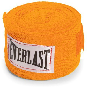 Everlast Hand Wraps For Boxing Gloves (Free Size, Orange)