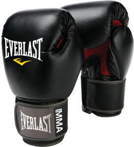 Everlast Pro Style Muay Thai Boxing Gloves (Free Size, Black)