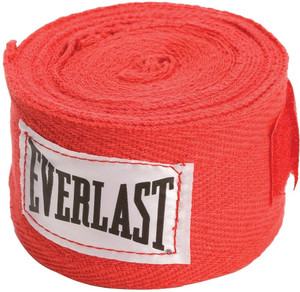 Everlast 180 inch Hand Wraps Boxing Gloves (M, Red)