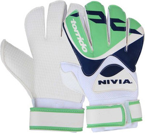 Nivia Torrido Medium GG-943 Goalkeeping Gloves (M, White)