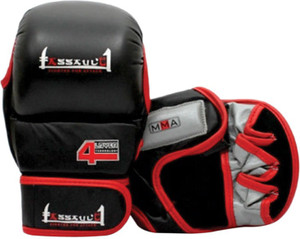 Xpeed MMA Striking With 4 Layers Palm Technology Boxing Gloves (Free Size, Black, Red)