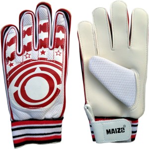 Maizo Shield (Assorted) Football Gloves (M, White, Red)