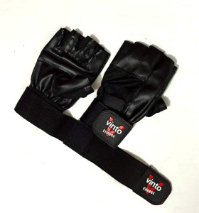 Vinto Better Bodies Basic Gym & Fitness Gloves (Free Size, Black)
