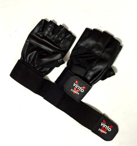 Vinto Better Bodies Basic Gym & Fitness Gloves (Free Size, Black)
