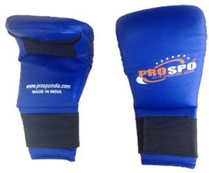 PROSPO karate gloves Martial Art Gloves (L, Blue)