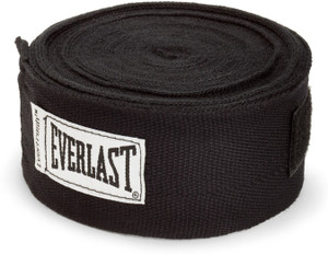 Everlast 180 inch Hand Wraps Boxing Gloves (M, Black)