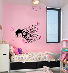 Light pink shop wall design