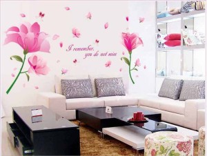 Oren Empower Romantic Fashion Dream Pink Flower Wall Sticker87 Cm X Cm 170 Pink