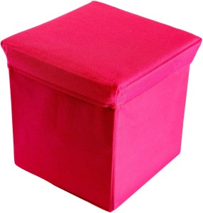 Pindia Foldable Stool With Lid And Storage Box Living Bedroom Stoolpink