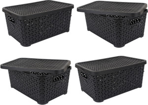 small black laundry basket