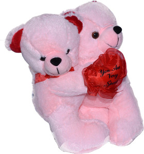 Toyzstation Couple Teddy Bear With Heart - 20 cm