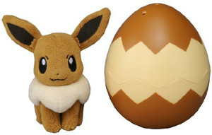 Takara Tomy Pocket Monster T02 Pokemon Eevee Egg Plush Doll