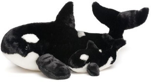 SeaWorld Whale And Ba Plush Set