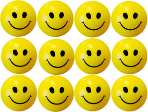 Abee Smiley Stress and Tension Reliever 12 Soft Balls - 4 inch