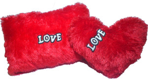 De Hoy-Hoy Set Of 2 Heart Shape Love Soft Cushion Pillow Teddy Bear Valentine Love Gift - 8 inch