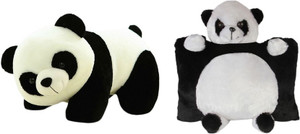 Deals India Deals India Panda Pillow And Panda Soft Toy - 10 cm