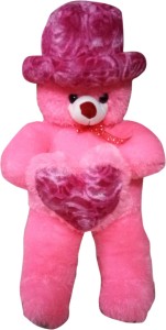 S S Mart Pink Teddy Bear with Cap Soft Toys 2 feet  - 60 cm