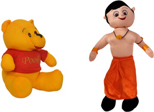 Poonam Big Size Chota Bheem Kids Plush Soft Toy 50cm (20inch) With Big Size Pooh - 50 cm