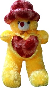 S S Mart Yellow Teddy Bear with cap Soft Toy 2 feet  - 60 cm