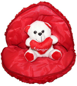 PIST P I Soft Toys Valentine’s Day Gift Love Heart with Teddy Red Color - 35 cm