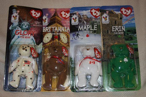 Ty Mcdonald'S Teenie Beanies International Bears Set Of 4