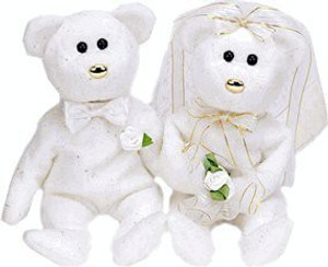 Ty Beanie Babies Set Of 2 Wedding Bears ( His & Hers )