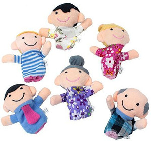 niceeshop Cute 6Pcs Family Finger Puppets People
