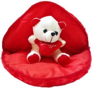 Scrazy Cute Teddy Bear in the Heart For Your Valentines - 20 cm