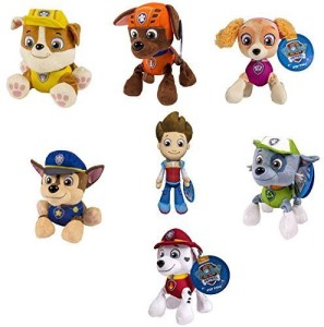 Ayannas Wholesale Paw Patrol Plush Pup Pals , Complete Set Of All 7 - Ryder Zuma Skye Rubble Rocky Marshall Chase  - 24 inch