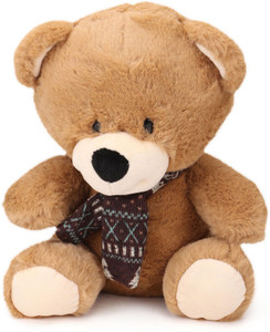Starwalk Bear Plush Brown Color with Muffler 29 cm - 29 cm