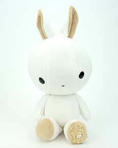 Bellzi White With Tan Bunny Animal Plush Bunni Made In Usa