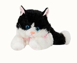 ToynJoy Cute Soft Black & White Cat Stuffed Toy  - 30 cm
