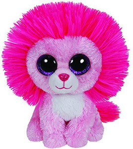 Ty Beanie Boos Fluffy Pink Lion