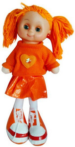 Ktkashish Toys Cute Orange Dora Doll - 10 inch