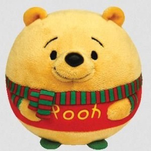 TY Beanie Babies Winnie The Pooh Christmas