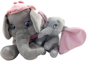 DISNEY Park Baby Dumbo The Elephant and Mother Mrs. Jumbo Plush Doll Set of 2 NEW 25 inch Park Baby Dumbo The Elephant and Mother Mrs. Jumbo Plush Doll Set