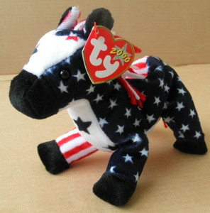 Smartbuy Ty Beanie Babies Lefty 2000 The Donkey Animal Plush 7