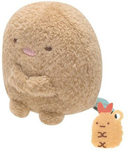 San-x Sumikko Gurashi Plush 2'' Tonkatu W/ Mini Fried Shrimp