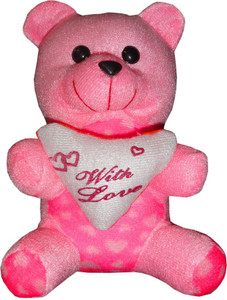 Atorakushon Atorakushon 18 Cm Aprrox Cute Heart Love Teddy Bear Soft Stuffed Plush Toy Kid Children Infant love Valentine Birthday Gift - 18 cm