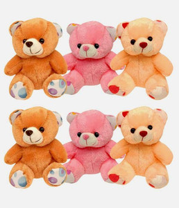 My Dress My Style Set of 6 Cute Teddy Bear - 7 inch
