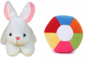 Deals India Deals India character Rabbit soft toy and Medium Ball(20 cm) combo - 15 cm