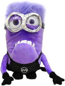 Despicable Me Purple Minion Evil Tim Plush Backpack  - 20 inch