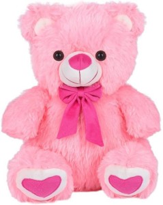 A R ENTERPRISES Soft Feather Pink Teddy Bear  - 35 cm
