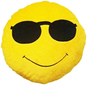 Gold Dust VKI2 Smiley Emoticon Decorative Cushion - 15 inch