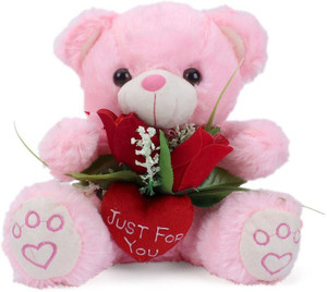 Tickles Teddy With Rose - 22 cm
