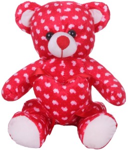 Deals India Deals India valentine Red Heart Teddy Stuffed soft plush toy Love Girl- 35cm  - 35 cm