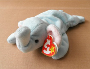 ty beanie babies peanut the elephant plush toy stuffed animal by unknown