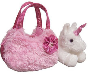 Aurora World Fancy Pals Plush Pink Pet Carrier